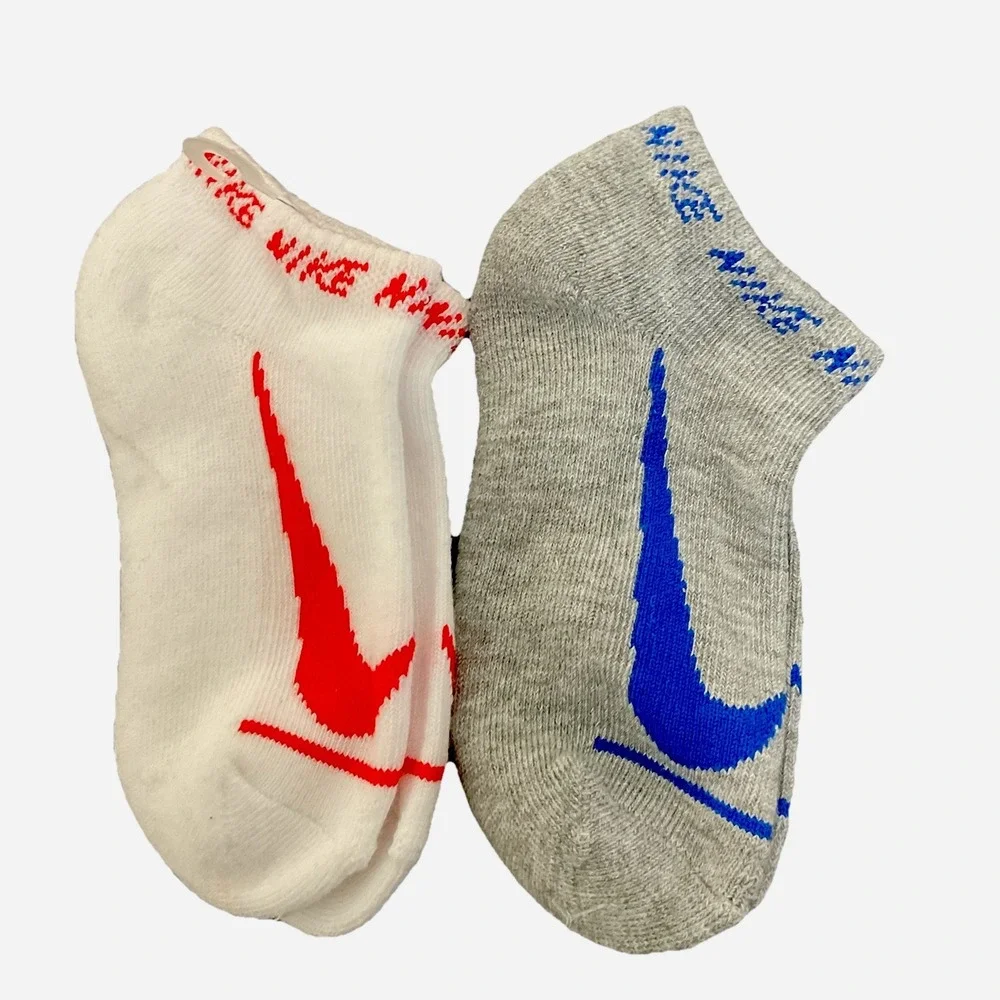 NIKE Boys' Kids‎ Young Athletes No Show Socks White /Gray